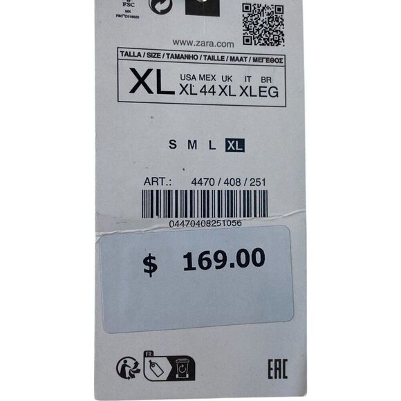 Zara Womens Linen Suit Jacket XL Oyster White Single Breasted 4470/408 NWT - Picture 7 of 7